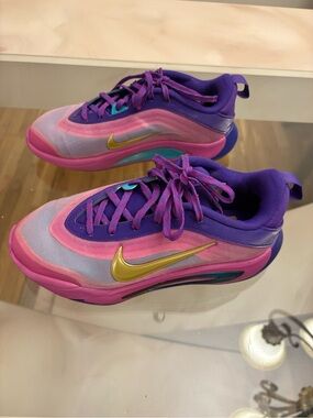 Nike Kobe HF7001-500 Basketball Shoes Unisex Kids 3Y Purple Pink Gold Low Top